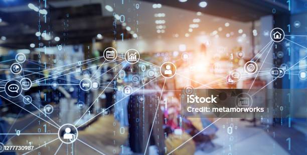 Retail And Technology Retail As A Service Stock Photo - Download Image Now - Technology, Freight Transportation, Retail