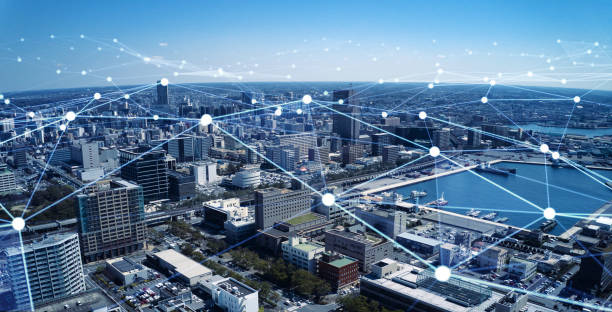 istock Smart city and communication network concept. 5G. IoT (Internet of Things). Telecommunication. 1277731261