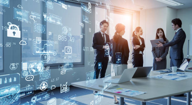 istock Business network concept. Group of businessperson. Teamwork. Human resources. 1277731272