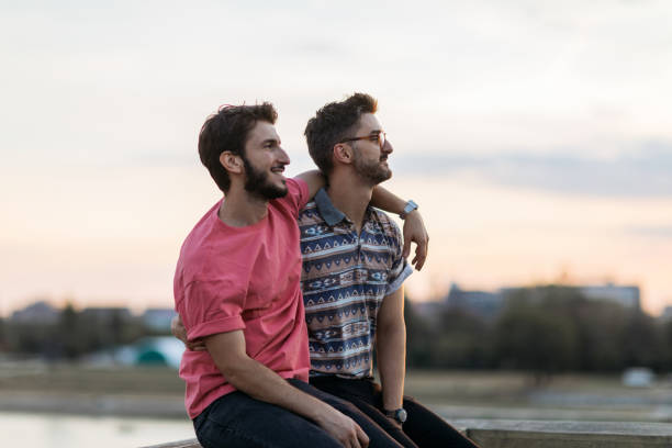istock Handsome gay lovers on a date 1277740767