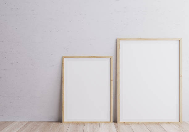 istock mockup poster frame in modern interior background, minimal style 1277740941