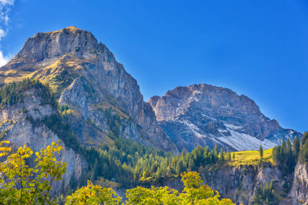 vista panoramica dell'alba delle alpi svizzere, svizzera - jungfraujoch jungfrau bernese oberland monch foto e immagini stock