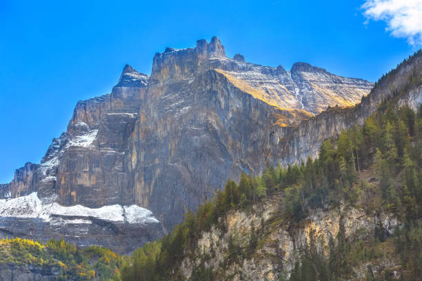 vista panoramica dell'alba delle alpi svizzere, svizzera - jungfraujoch jungfrau bernese oberland monch foto e immagini stock