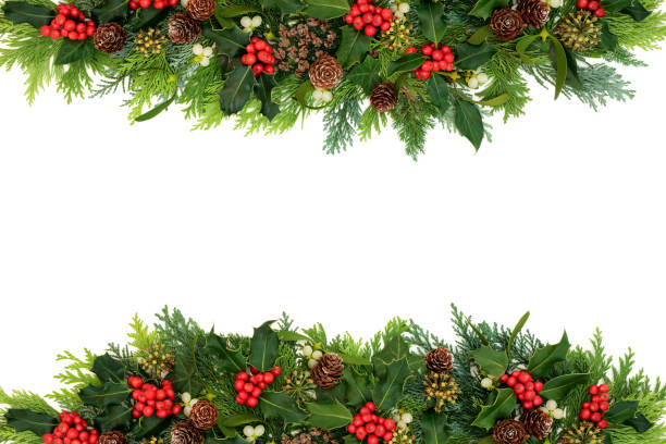 istock Decorative Winter and Christmas Floral Border 1277746681