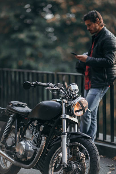 istock Handsome Caucasian male biker 1277750290