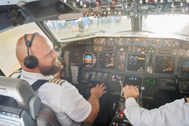 istock Sunny day in the airport and light in flight deck 1277750494