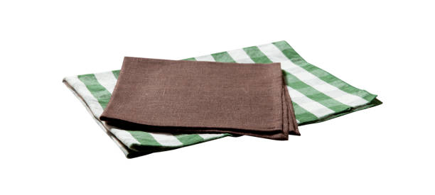 istock Napkin. Stack of colorful dish towels isolated on white 1277750768