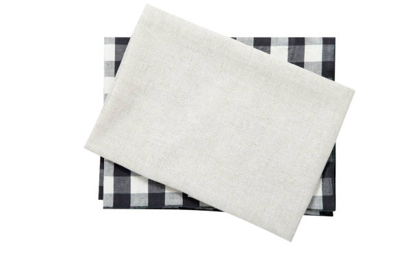 istock Napkin. Stack of colorful dish towels isolated on white 1277750777