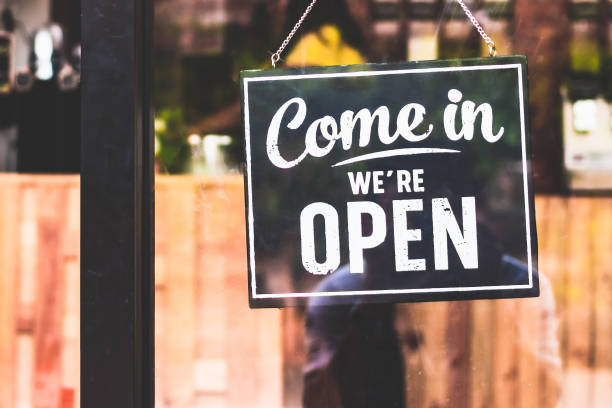 istock Text on vintage black sign 