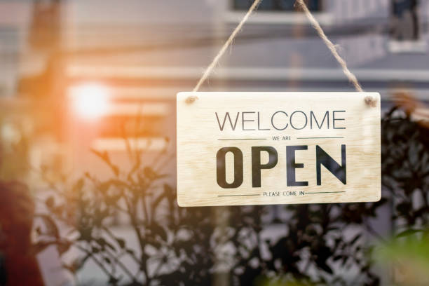 istock Text on vintage black sign 
