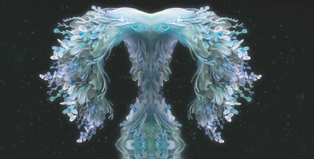 istock Painting of dreamlike flowers background, abstract nature artwork, imagination art 1277754412