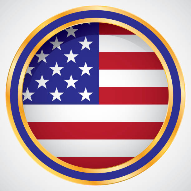 istock United State of America flag on button 1277757482