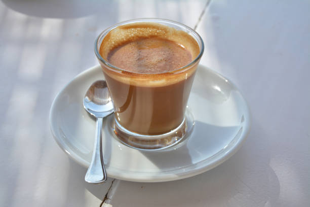 istock Coffee in glass in outdoor beach cafe 1277760072