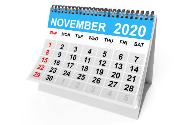 istock 2020 Year November Calendar. 3d Rendering 1277760283