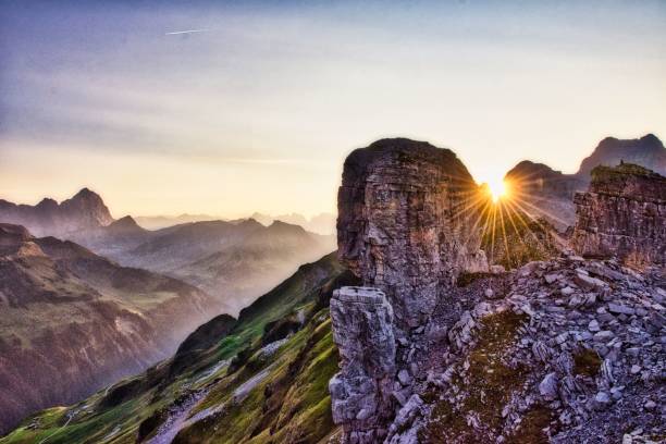 istock stunning mountain formation at sunset 1277760965