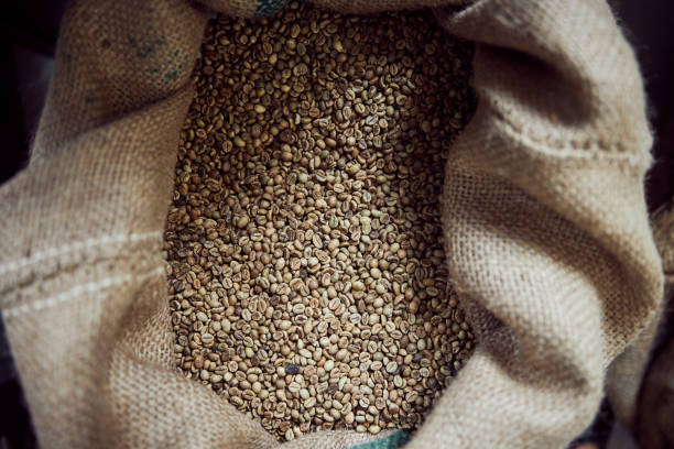 istock Burlap sack with roasted arabica coffee beans 1277763235