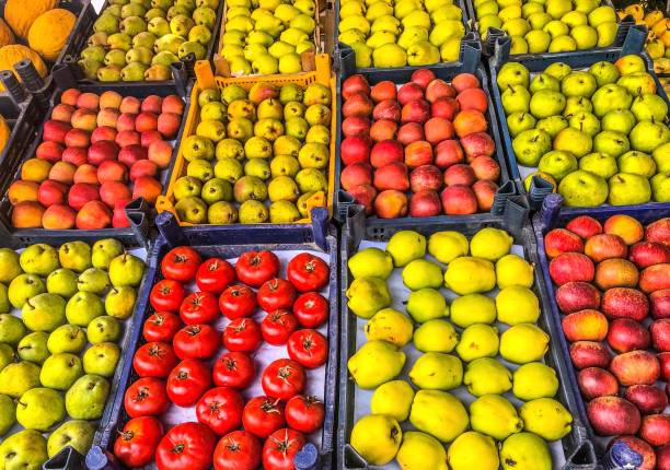 istock Colorful table of a grossery 1277763812