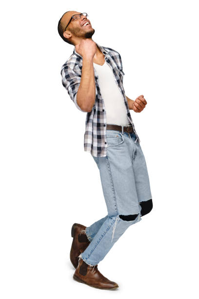 istock Young African-American man yes win gesturing over white background 1277764826