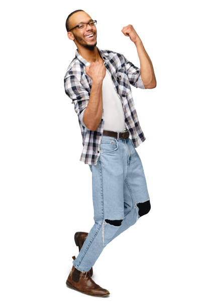 istock Young African-American man yes win gesturing over white background 1277764829