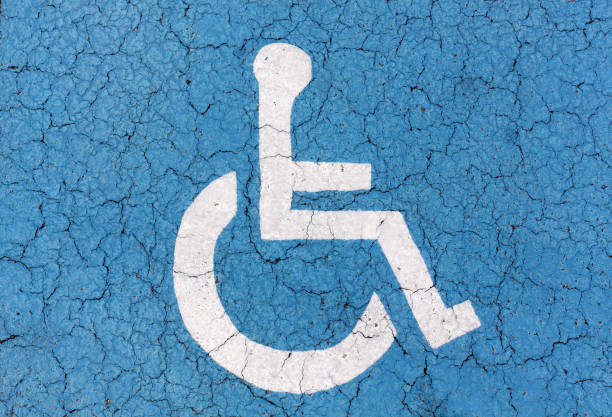 istock Blue Wheelchair Sign on the Ground 1277767601