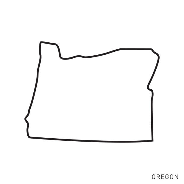 Oregon - States of USA Outline Map Vector Template Illustration Design. Editable Stroke. Oregon - States of USA Outline Map Vector Template Illustration Design. Editable Stroke. Vector EPS 10. oregon us state stock illustrations