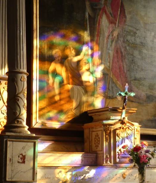 istock sunlight through the vitral overlooking the altar 1277774353