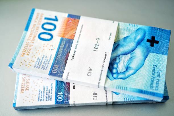 chf swiss francs banconota 2020 serie 9 denaro di switerland - banconota del franco svizzero foto e immagini stock