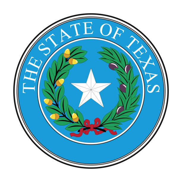 siegel von texas. vektor. - texas state flag stock-grafiken, -clipart, -cartoons und -symbole