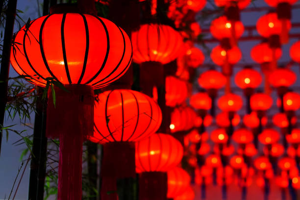 istock Chinese new year red paper lantern decoration. 1277782400