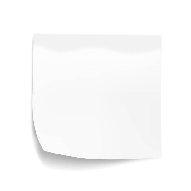 istock White sheet of note paper isolated on white background. Sticky note. Mockup of white note paper. Vector illustration 1277782698