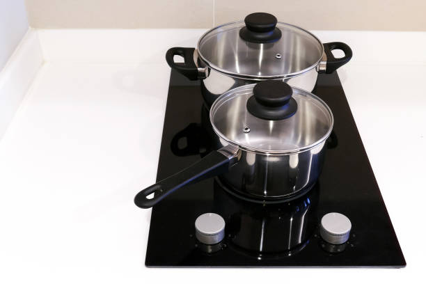 istock Stainless pots on electric cooktops 1277782821