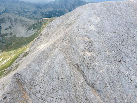 Amazing Aerial view of Vihren Peak, Pirin Mountain, Bulgaria