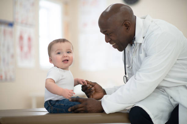 istock Baby has check up with the doctor 1277786570