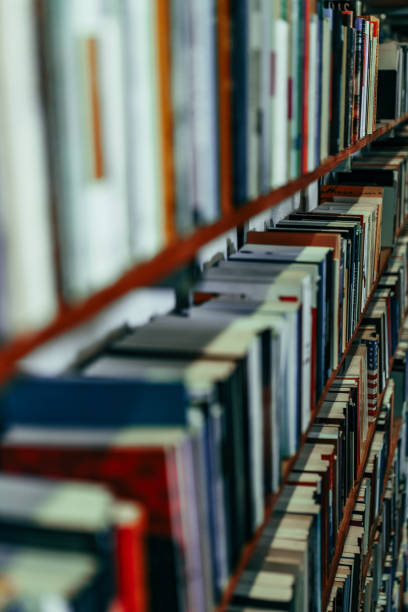 istock Book shelf full of different books on perspective 1277787321