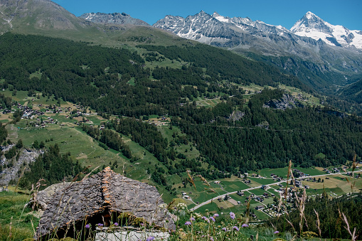 Village in Val d'Hérens in Valais, Switzerland
