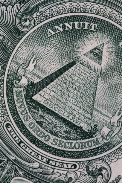 istock Closeup of back side of 1 dollar bill 1277802021