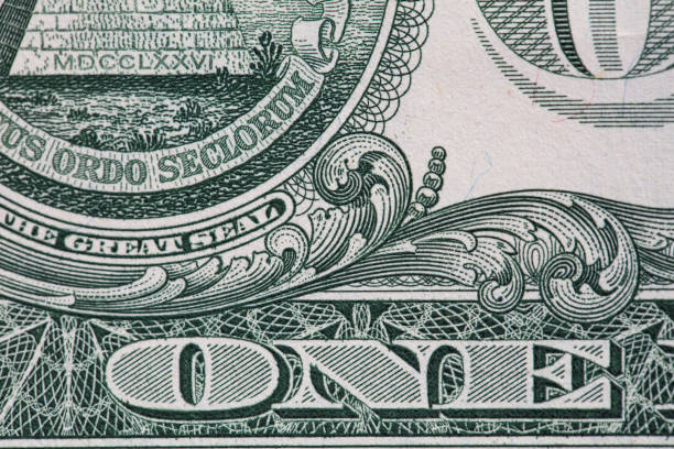 istock Closeup of back side of 1 dollar bill 1277802057
