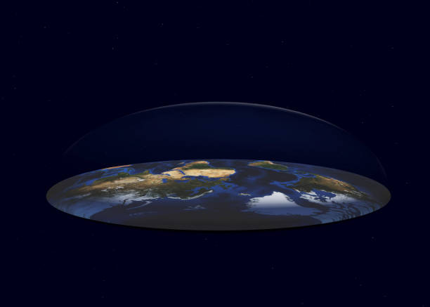 istock Flat earth view, myths and legends. Discworld, a parallel universe 1277802131