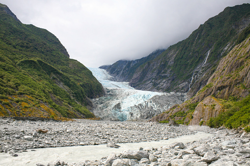 Franz Josef Glacier is a 12 km (7.5 mi) long temperate maritime glacier in Westland Tai Poutini National Park on the West Coast of New Zealand's South Island.