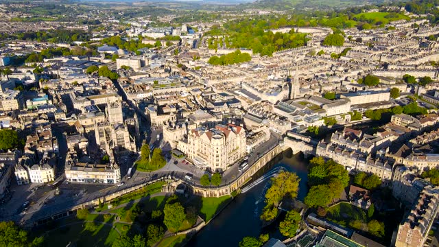 Aerial view of Bath in UK