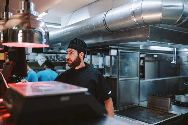 istock Cook receiving orders online 1277816739