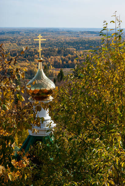 istock The golden dome through the autumn leaves. 1277817737