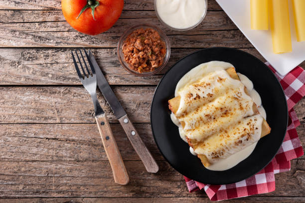 istock Delicious meat cannelloni pasta 1277818220