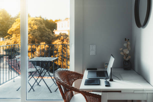 istock Cozy nook with a desktop and laptop 1277819121