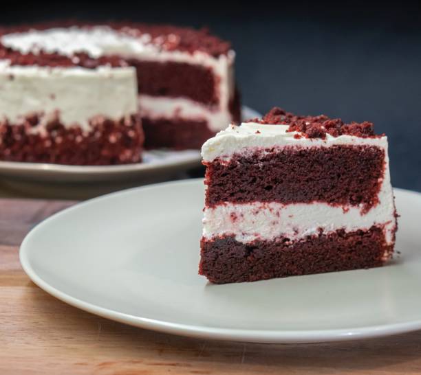 istock a slice of cake photographed on white plate. 1277822863