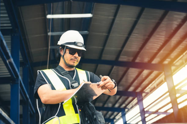 istock Engineer asian man checking project maintenance daily on site outdoor 1277824233