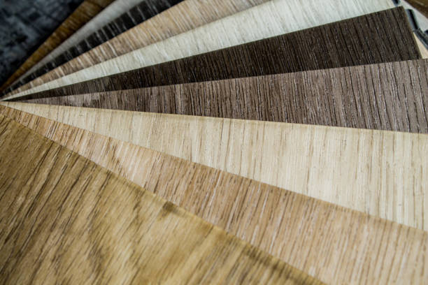 Vinyl strips. Flexible plastic laminate.Floor covering, LVT. Vinyl strips. Flexible plastic laminate.Waterproof floor tiles LVT Flooring stock pictures, royalty-free photos & images