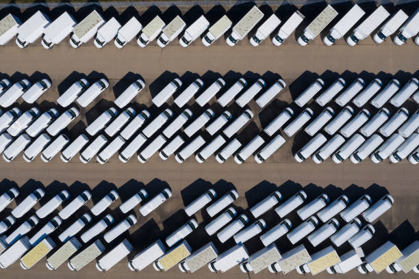 Delivery Vans, Aerial View