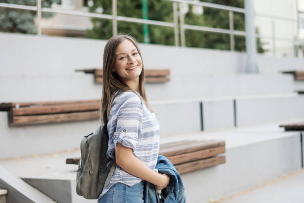 istock Happy female student after exam 1277831818