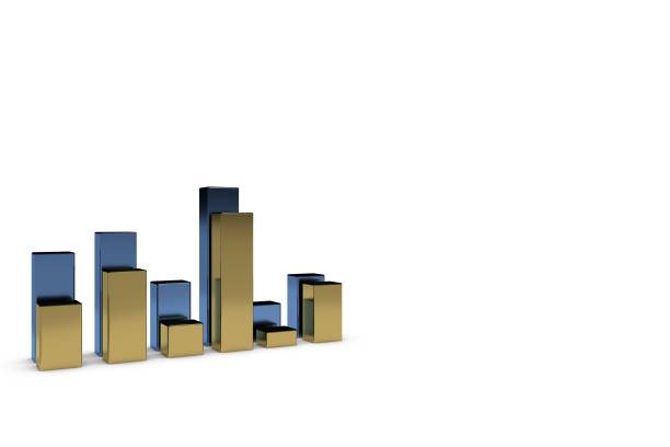 Business graphs and financial reports stock photo